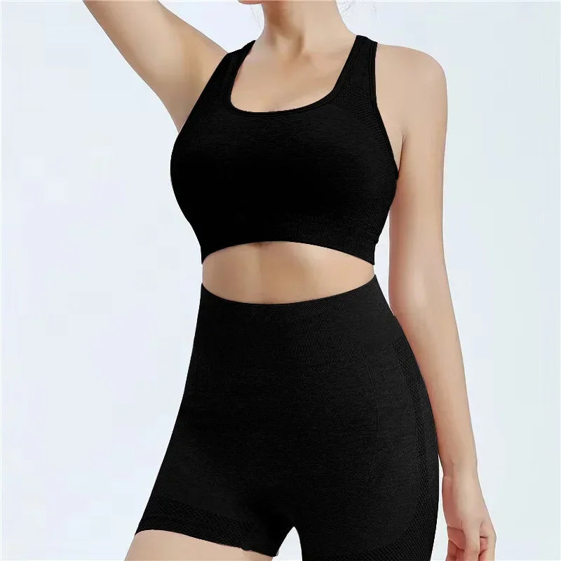 Conjunto shorts + top esportivo (ginásio)
