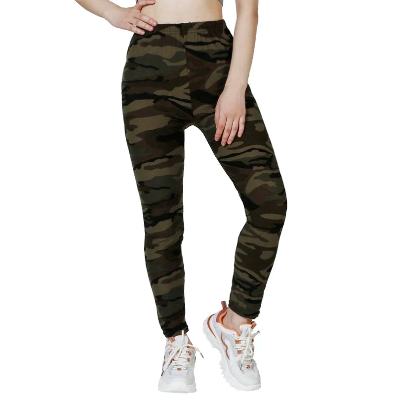 Legging camuflada, fitness, alta compressão