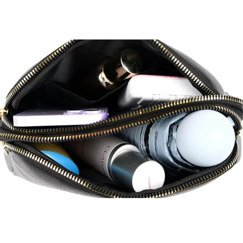 Bolsa mensageira couro, design luxo, crossbody