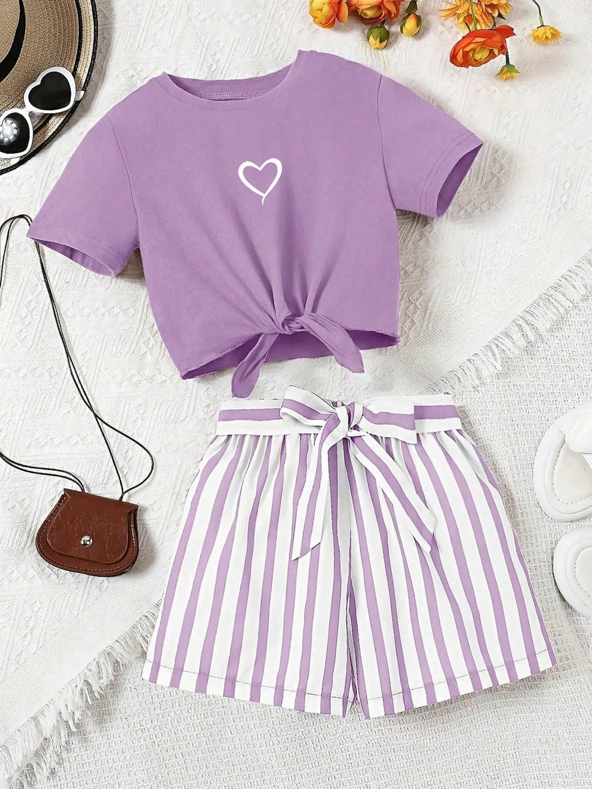 Conjunto camiseta manga curta + shorts, casual dia a dia