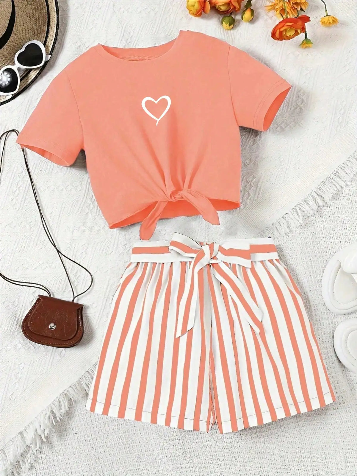 Conjunto camiseta manga curta + shorts, casual dia a dia