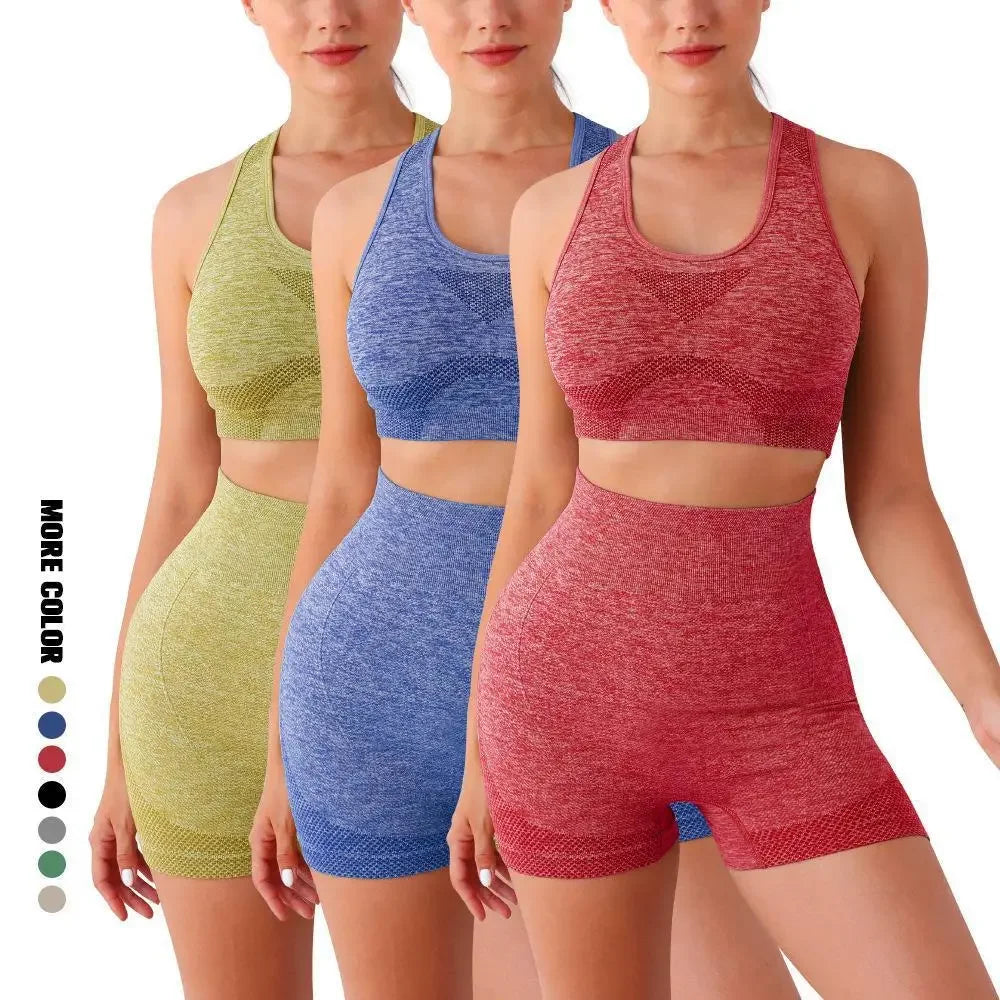 Conjunto shorts + top esportivo (ginásio)