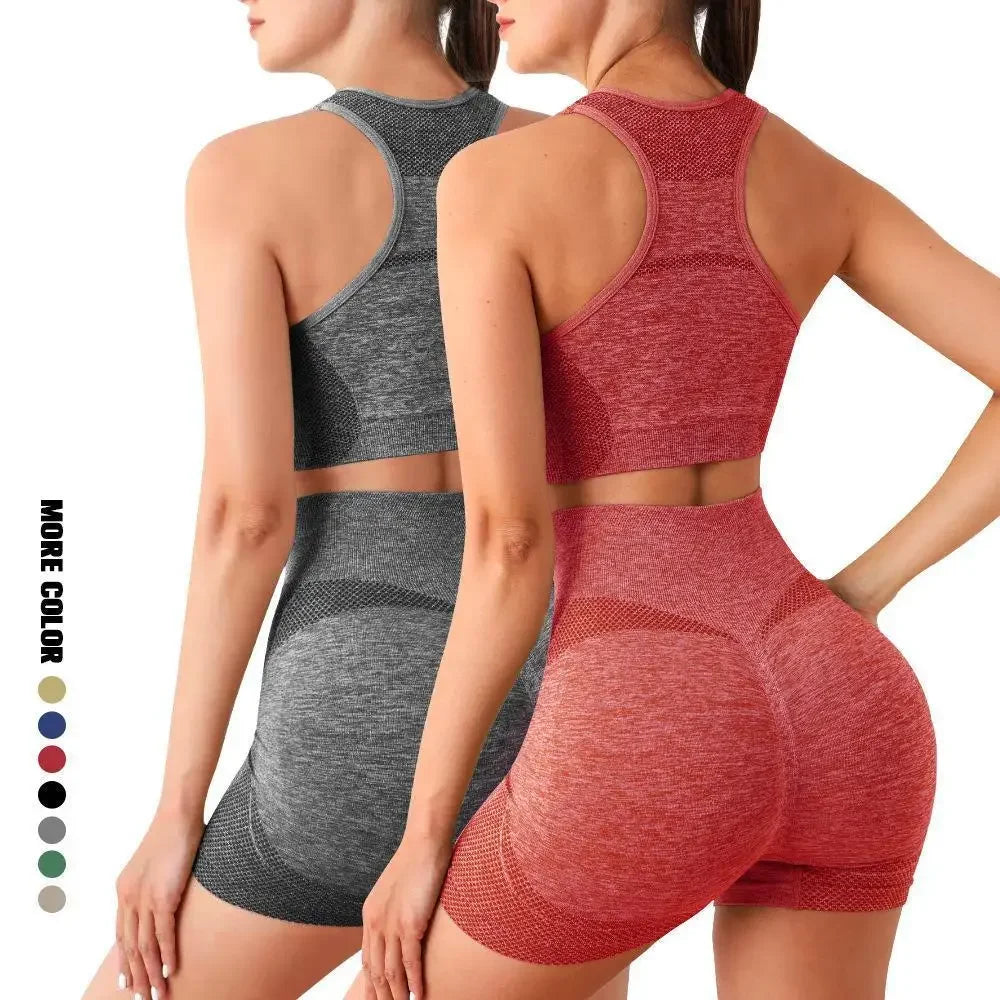 Conjunto shorts + top esportivo (ginásio)