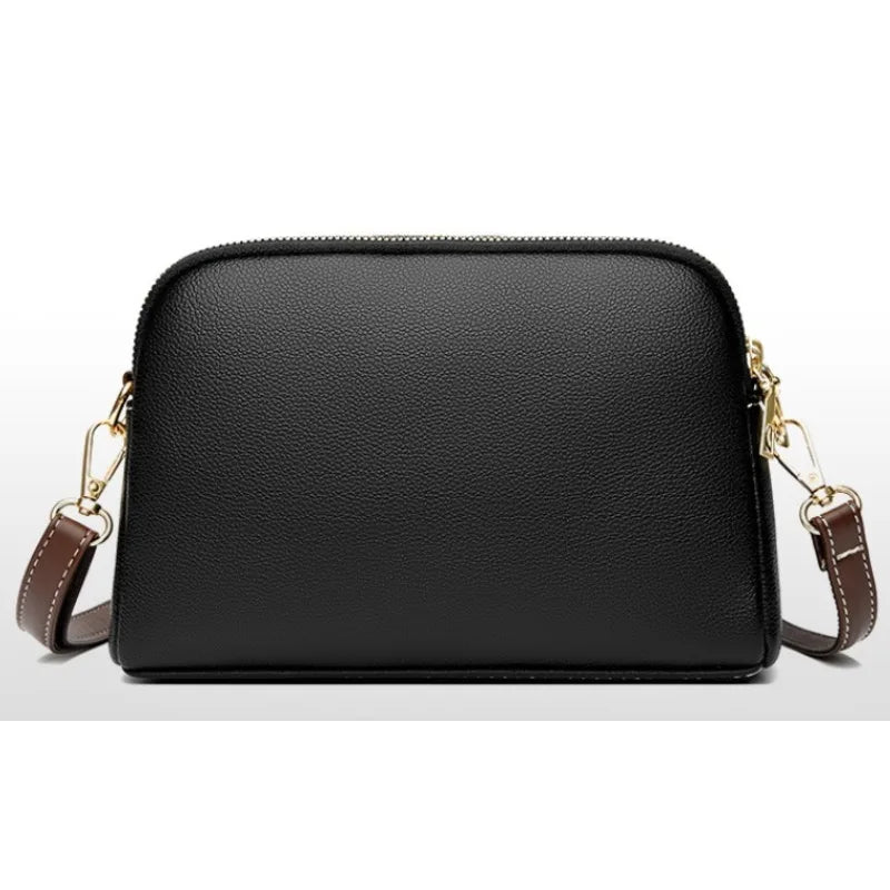 Bolsa mensageira couro, design luxo, crossbody
